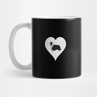 Collie Heart Jigsaw Pieces Design - Gift for Collie Lovers Mug